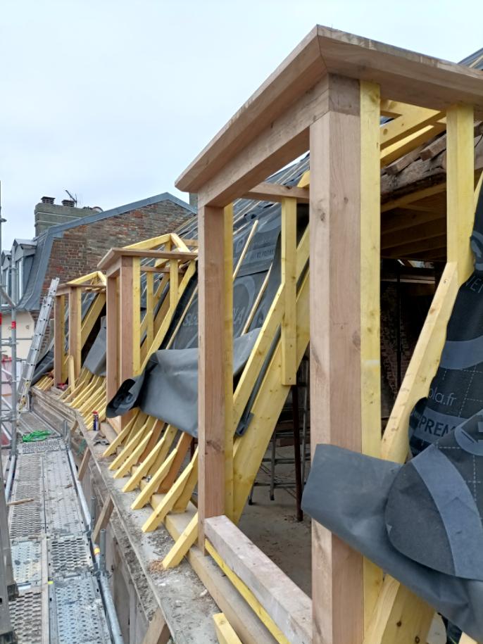 Elevia Construction ossature toit bois caen